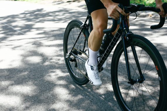white cycling performance high quality socks prolen